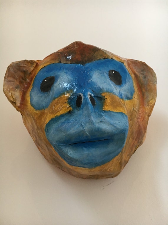 Golden snub nosed Monkey / Blueface Monkey Paper mache animal