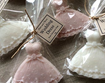 100 Wedding Dress Soap Favors, bachelorette soap favors, pink soap favors, wedding soap favors, dust rose soap favors, Bridal shower favors