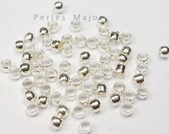 Lot de perles à écraser couleur argentée vendu par 4gr environ 200 unités