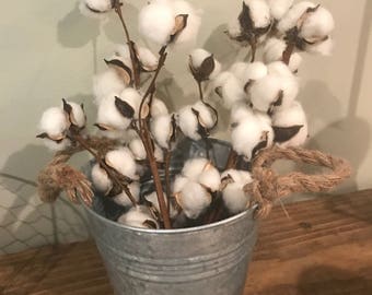 Cotton Stems, Cotton Spray, Cotton, Cotton Boll Stem, Cotton Boll, Cotton Ball Stems, Rustic Home Decor, Faux Cotton Stems, Farmhouse Decor