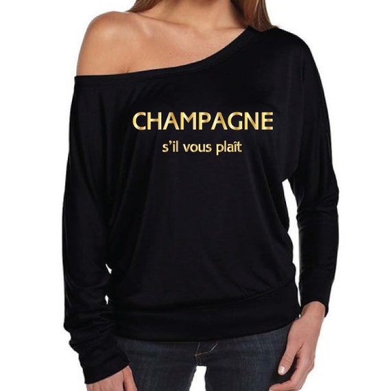 Champagne S'il Vous Plait T-Shirt. Bachelorette Party