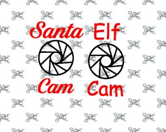Santa Cam Svg File, Elf Cam Svg Design