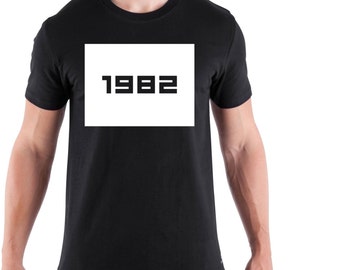 Black white 1982 t shirt mad on order