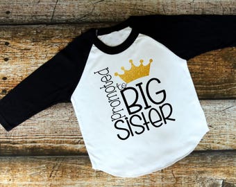 Promoted to Big Sister, Big Sister Shirt, Pregnancy Announcement, Big Sister Announcement, Big Sister Gift
