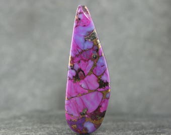 Mohave Turquoise Designer Cabochon/Freeform Kingman Purple Turquoise/Bronze Metal Matrix/Loose Purple Aztec Turquoise/Lapidary Cabochon