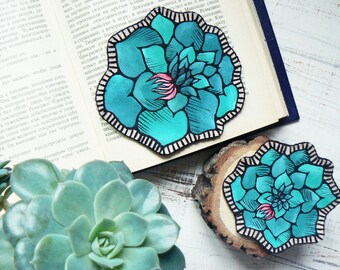 Succulent Patch Iron on Patches Set Embroidered Patches for Jackets Gift ideas for teens Cute Patches Backpack patches Cactus Flowers Floral