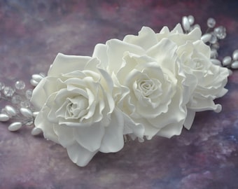 White Garden Rose Hair white roses | etsy White Garden Rose Hair white roses | etsy