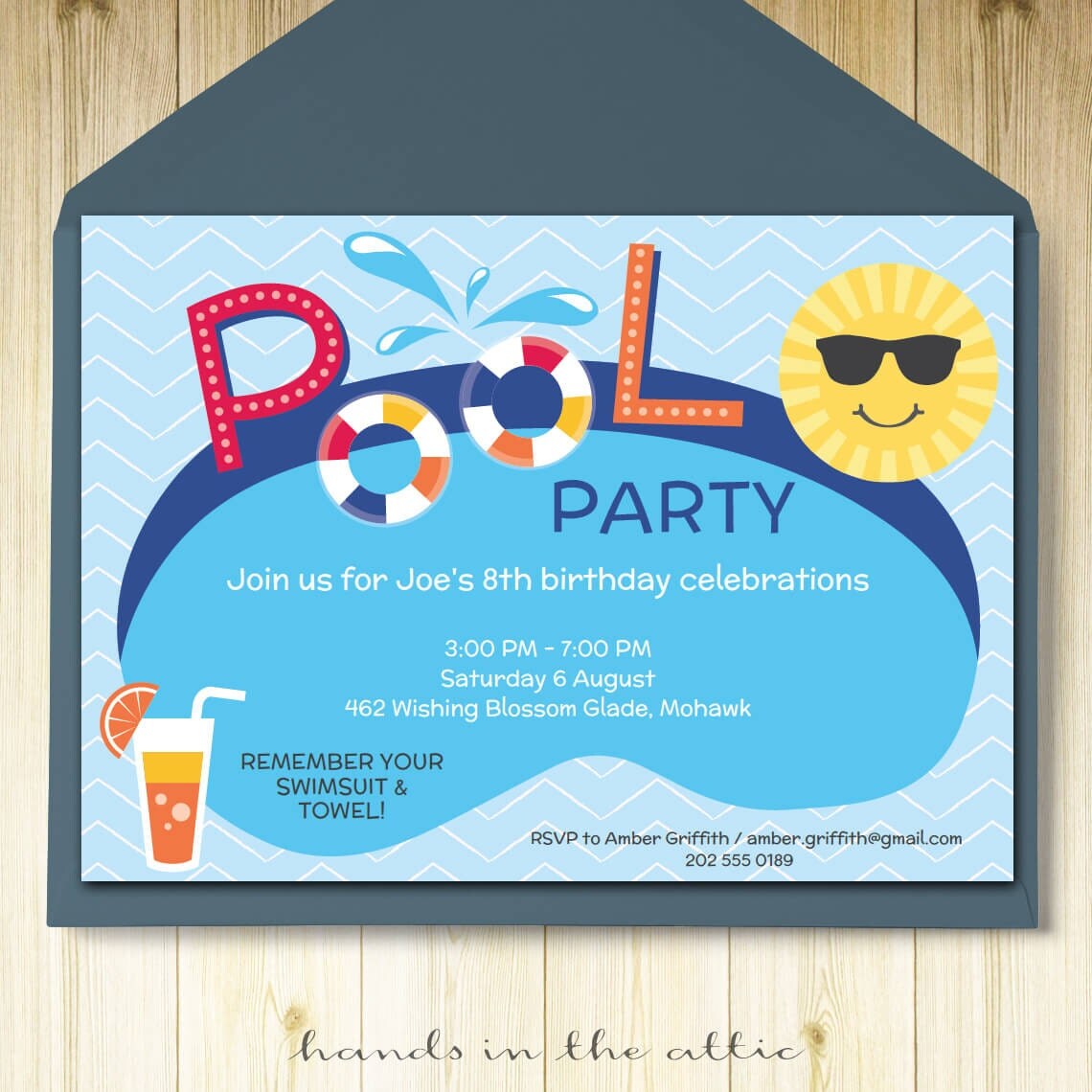 Pool Party Invitation Card Editable Template Party Printable Editable Birthday Invitations Templates Free