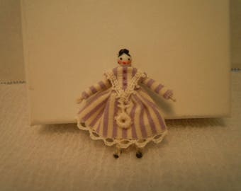 Miniature Toy Doll ~ Handmade ~ Artisan ~ Vintage ~ Dollhouse ~ Accessories ~ Fairy Garden ~ Toy ~ Doll ~ Nursery ~ Dolls Doll ~ Childs Doll