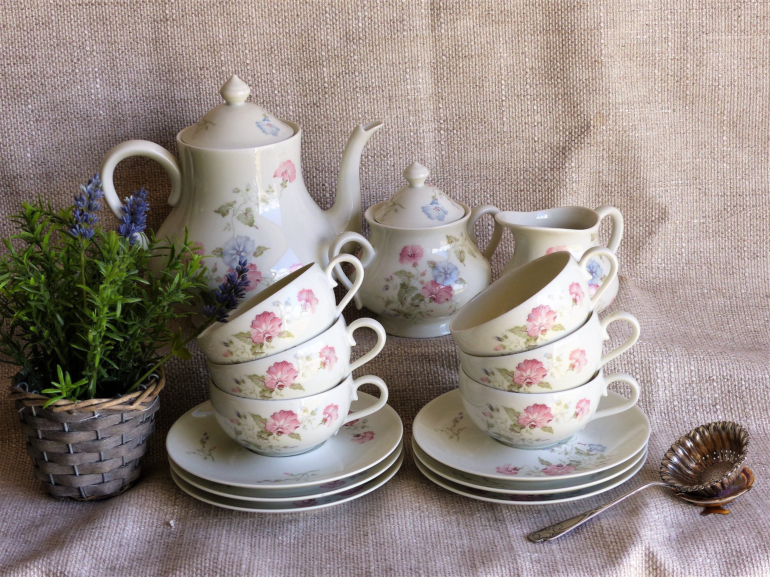 RESERVED for FRANCES. Limoges Tea Service Garden Party Tea