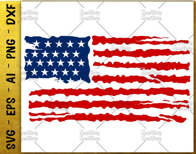 American Flag distress svg american flag usa flag distressed