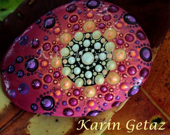 meditation art, painted rock, painted stones, mandala stone, mandala art, mandala dots, dotillism, spiritual art, zen art, rock art, kgetaz