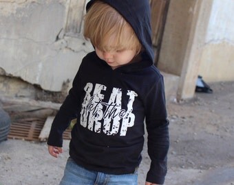 Urban Baby Clothes, Fall Toddler Clothes, Hipster Baby Boy Clothes, Fall Kid Clothes, Long Sleeve Hoodie Shirt, Music Shirt, Beat Drop