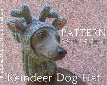 Reindeer Dog Hat Pattern - sizes XS and S