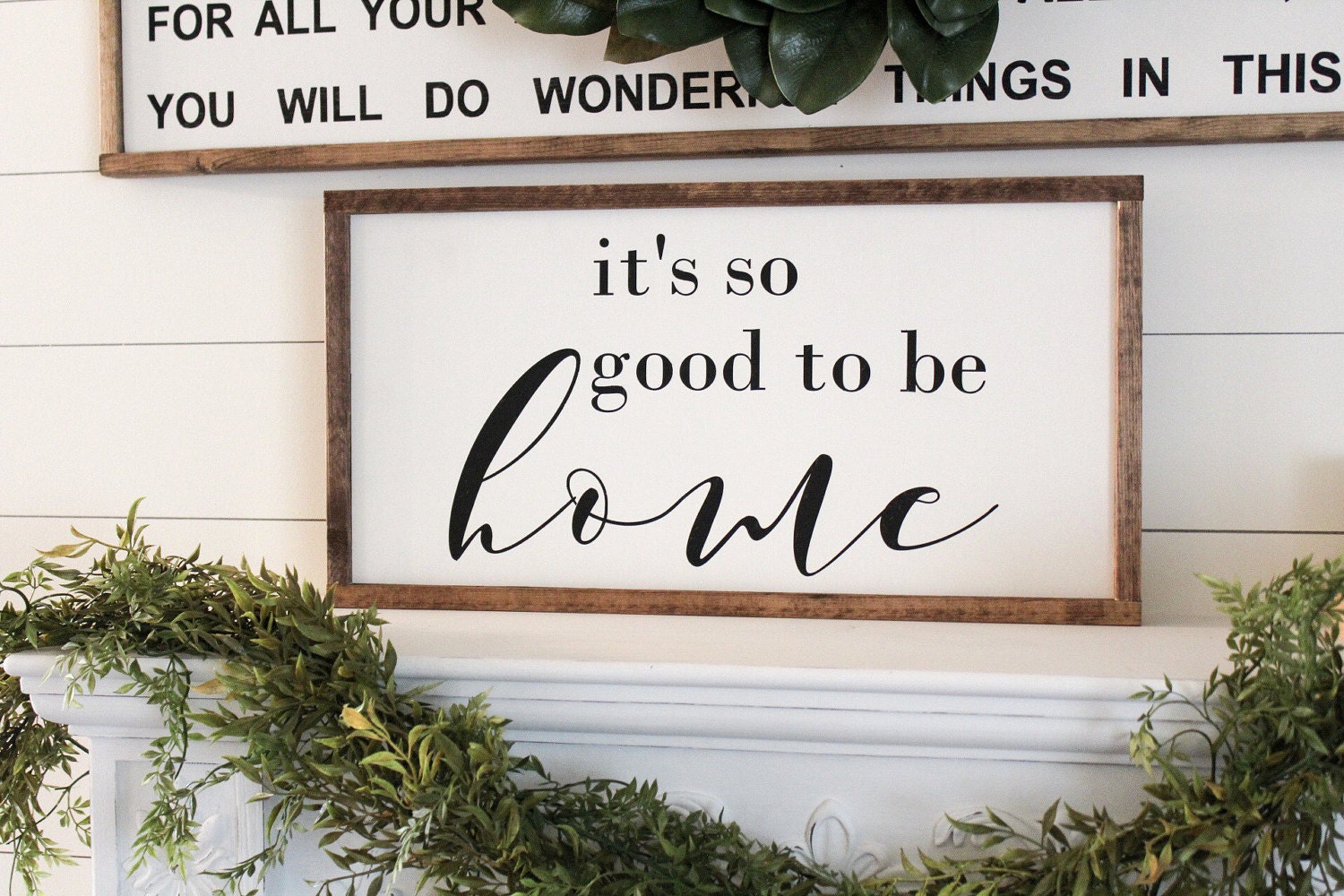 Its so good to be home Framed Wood Sign Farmhouse Decor