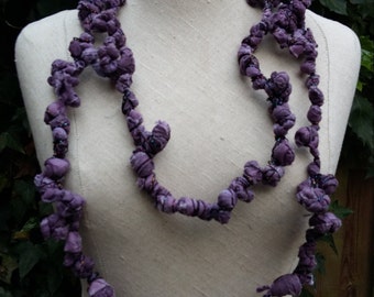 Separate purple chain of textile