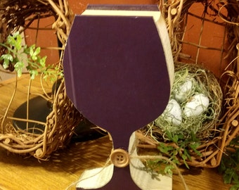 Book Letter Wineglass - Custom UpCycled Vintage Readers Digest Cutout