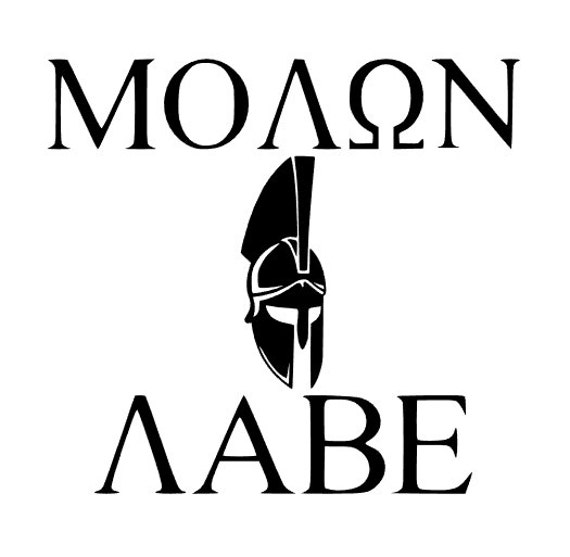 Molon Labe Come and take it car decal helmet greek gun