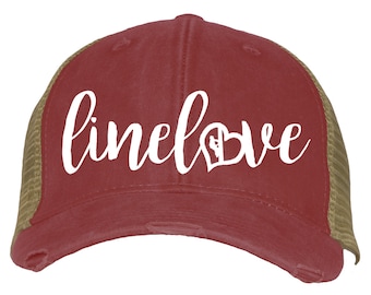 Linelove Lineman's Wife Hat Linewife Trucker Ballcap