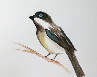 Watercolour - Black Capped Chickadee - 9x12