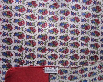 LIBERTY vintage cloth label foulard silk twill scarf