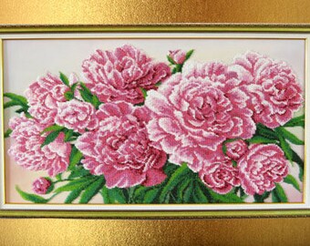 Gift-for-her-Gift-for-women-Flowers for wall-Beaded painting-Beads picture-Interior gifts-Decor room girls-Valentines gift-for her birthday
