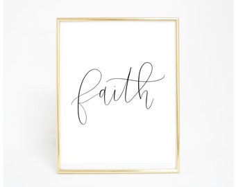 Faith calligraphy | Etsy