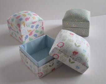 Handmade fabric gift or trinket box