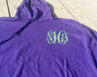 Monogrammed Hoodie, monogrammed, monogram, Monogrammed left chest hoodie, Hoodie, monogram hoodie, hoodies, hoodie
