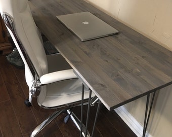 Customizable! Hairpin leg office desk, farmhouse, rustic, gray, office, dorm, work, reclaimed wood, shabby chic,