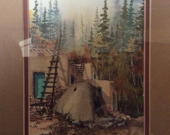 John A White Native American print