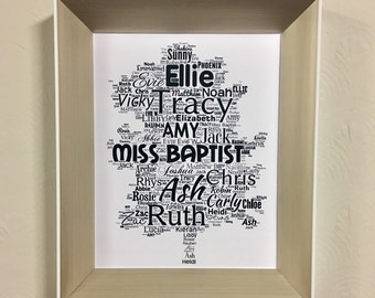 Unique gifts, Personalised Word art, Personalised Gifts, word art Gifts, Word Art, Word Art Frames, Personalised Frames,