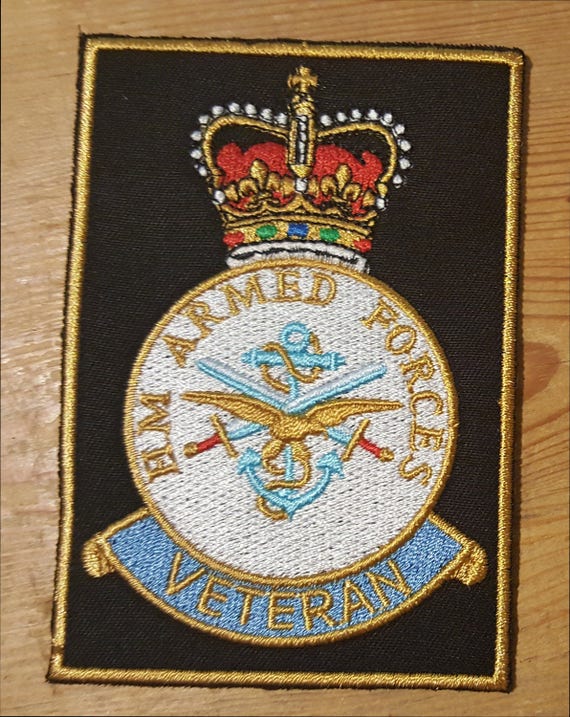 Uk Veterans Badge Embroidered Patch