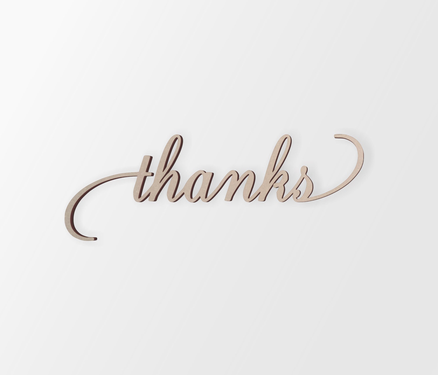 Wall Art Word Cutout Thanks Cutout Home Decor