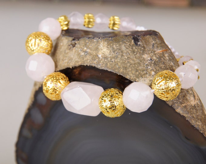 Quartz bracelet talisman amulet quartz amulet bracelet female beige gift Christmas New Year's Valentine's Day stylish gift woman