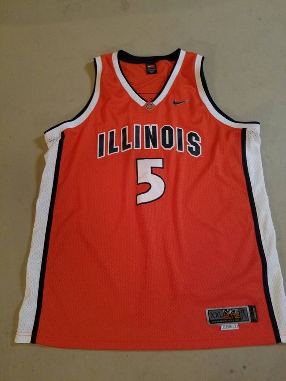 Illinois ILLINI Basketball Jersey Deron Williams 5 Nike Sewn