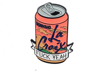 La Croix Lapel Pin F*ck Yeah Pampelmousse Sparkling Water Enamel Grapefruit (SHIPS JULY 24TH)