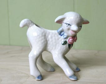Vintage Small Lamb Planter