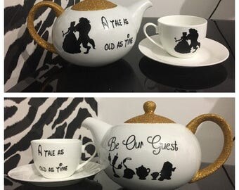 beauty and the beast tea cup and saucer