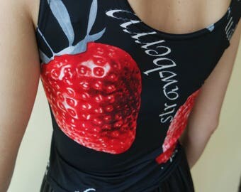 Vintage Women's Black Crop Top, Sleeveless Top, Size S