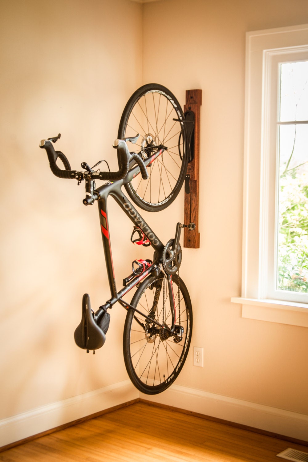 Bike Rack 3' Vertical Wall Mount Adjustable Bike Rack