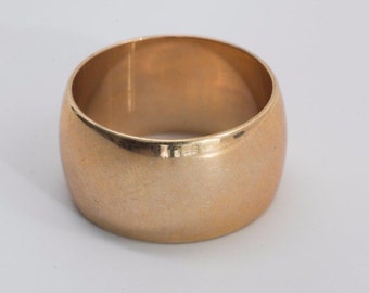 14K Rose Gold Band 12 mm. Wide, size 9.5