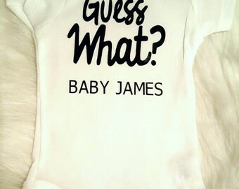 Pregnancy Announcement Onesie, Guess What Onesie, Gift For New Dad