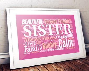 sister word art – Etsy