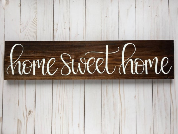 Home Sweet Home Sign Housewarming Gift Rustic Wood Sign