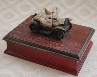 Playing Card Box, Playing Card Holder, Vintage Model Car, Plastic Wood Effect, Double Pack Card Box, Card Holder, Card Deck Box, Small Box