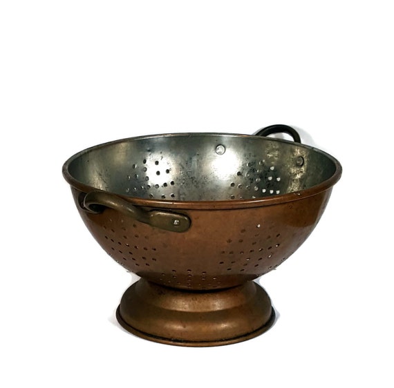 Vintage Copper Colander Rustic Farmhouse by LastTangoVintage
