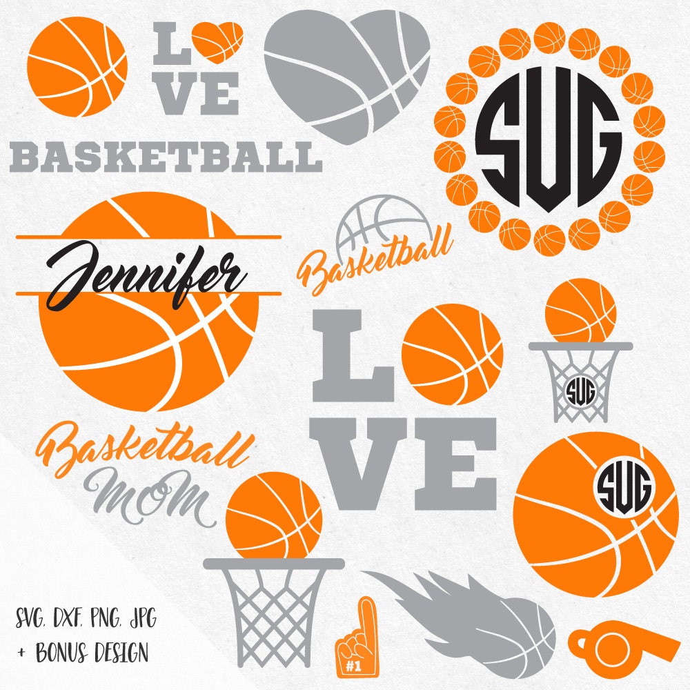 Basketball monogram svg basketball mom svg basketball net