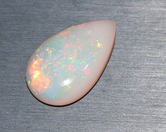 3.00ct Natural Ethiopian Opal Cabochon16.5x10.5x4.5mm Pear Multi Fire Gemstone Natural Ethiopian Welo Opal Gorgeous Multi Fire Opal Gem