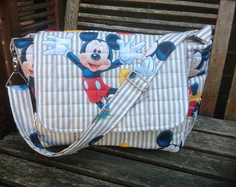 Handmade baby changing/diaper/nappy bag " Mickey Mouse " new